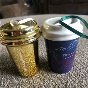 2012 and 2017 Starbucks highly collectible ornaments